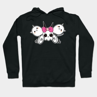 kawaii cute ghost cute skull, cute halloween Hoodie